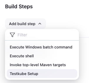 jenkins testkube setup build step